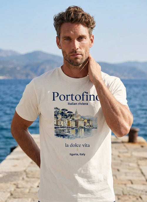 Portofino – La Dolce Vita Oversized T-Shirt | Italian Riviera Graphic Tee